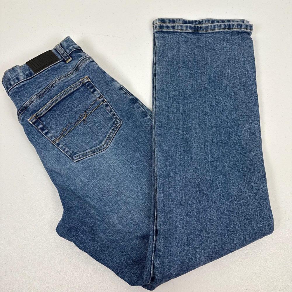 NYJeans New York & Company Womens 10 Average Medium Wash Straight Leg Blue Denim